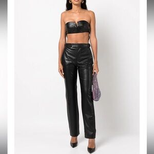 R+A
Maren faux-leather trousers